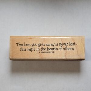 Stampin' Up! 1998 Wood Mounted Sentiment Craft Stamp